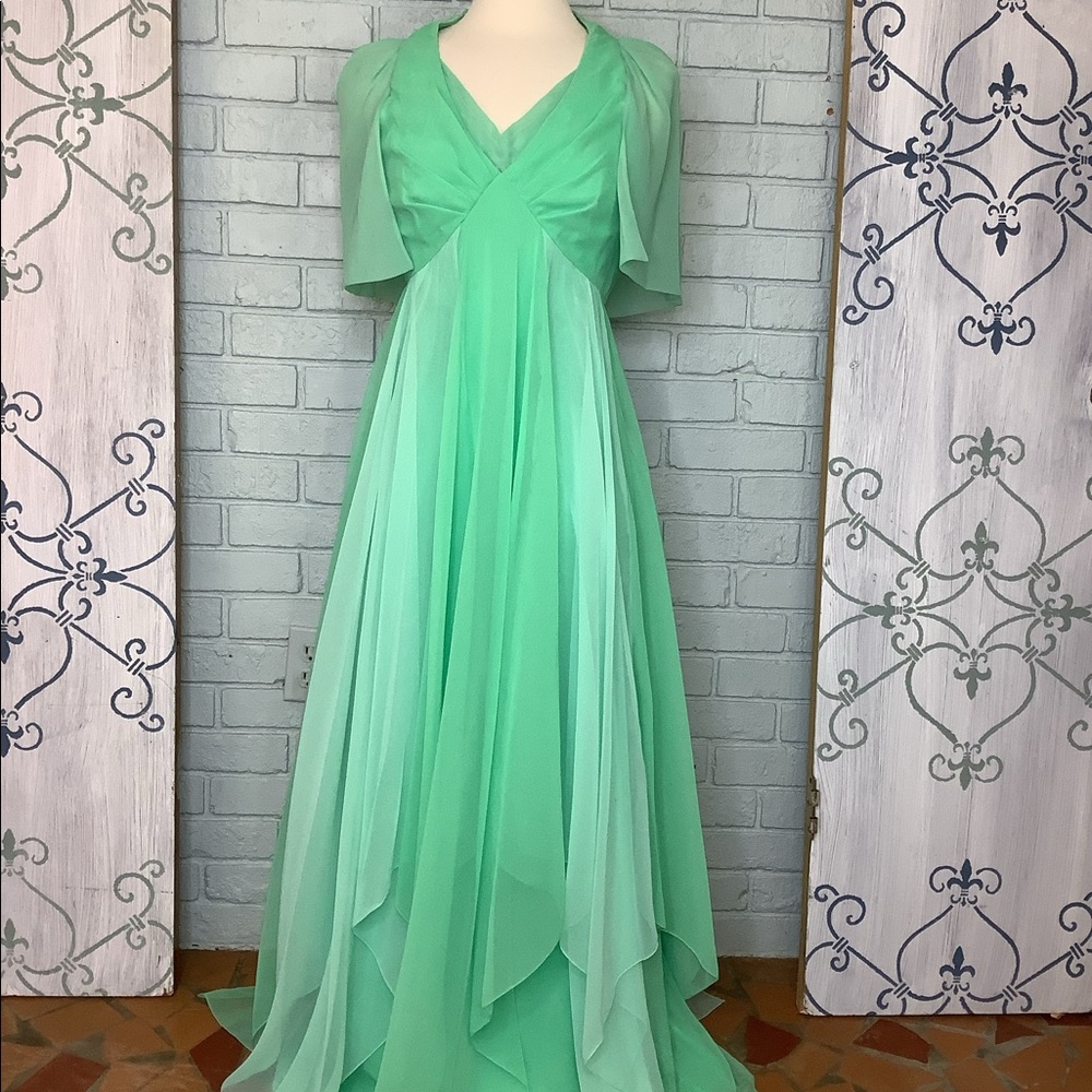 Vintage Flowy Fairy Princess Layered Chiffon Dress - Picture 3 of 16